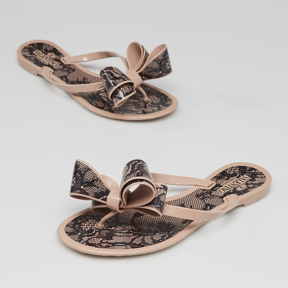 Dizzy | Shoes | Dizzy Lace Print Jelly Bow Sandals | Poshmark